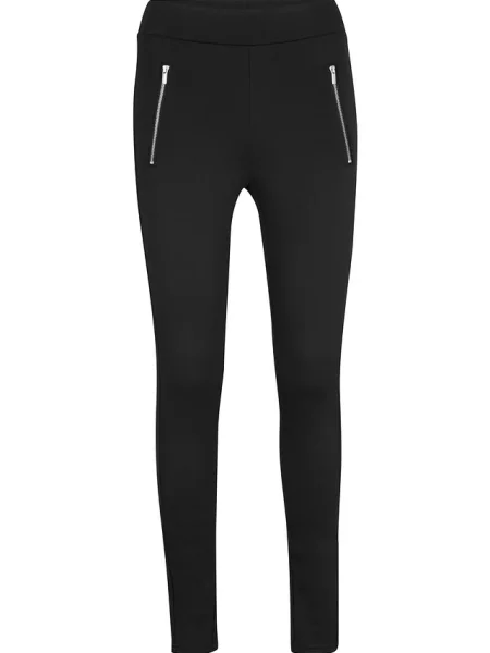 Legginsy ocieplane z zamkami czarne