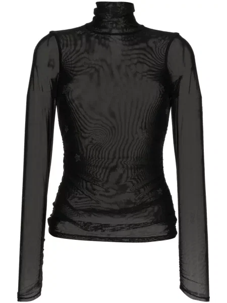 Tricou Cinq A Sept din tul de cristal negru