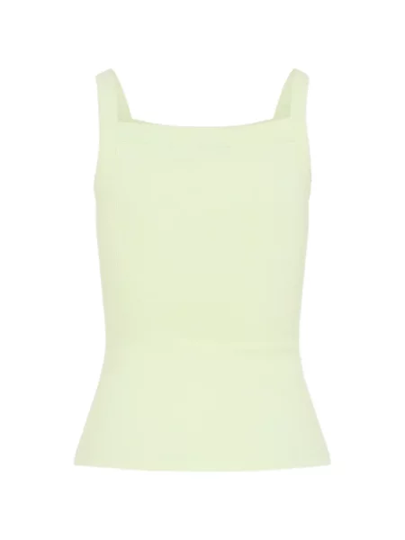 Top Pangaia tricotate cu imagine verde