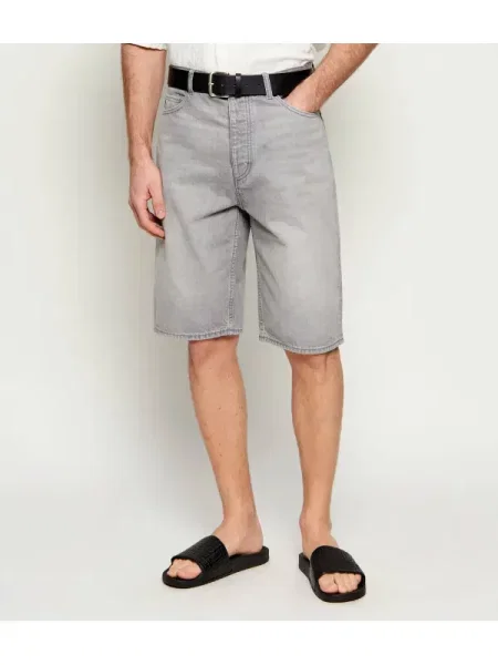 Hugo Blue De blugi pantaloni scurți Skate | Straight fit gri