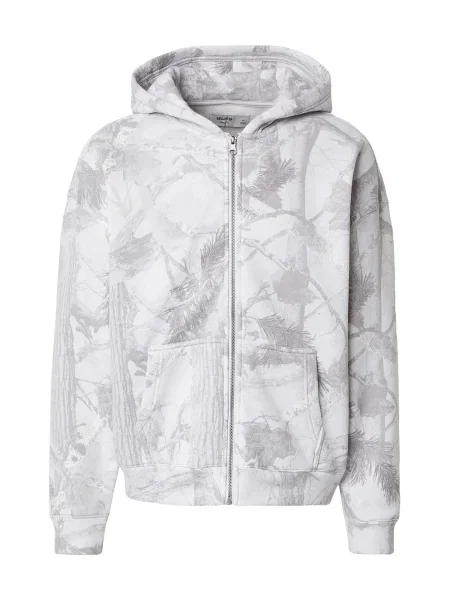 HOLLISTER Gornji dio trenirke siva bijela