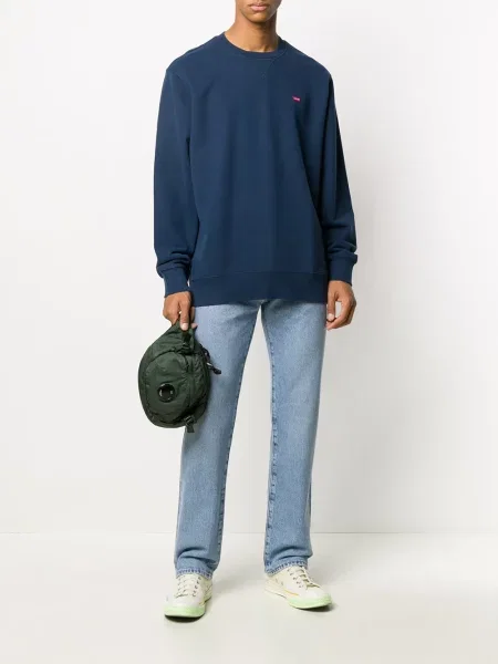 Apkirptas liesas džemperis Levi's® su autografu pilka