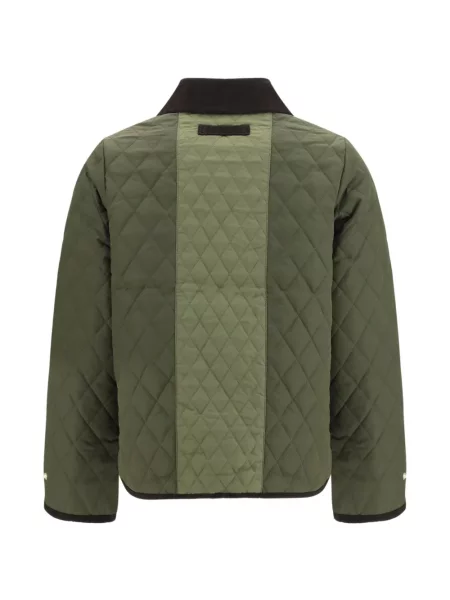 Geacă cu puf Barbour cu broderie verde