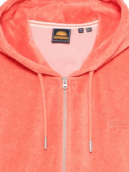 Majica s kapuljačom Superdry s vezom narančasta
