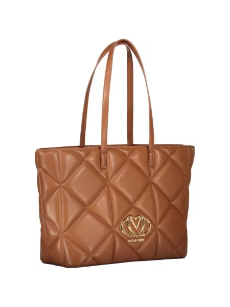 Torbica Love Moschino prošivena smeđa