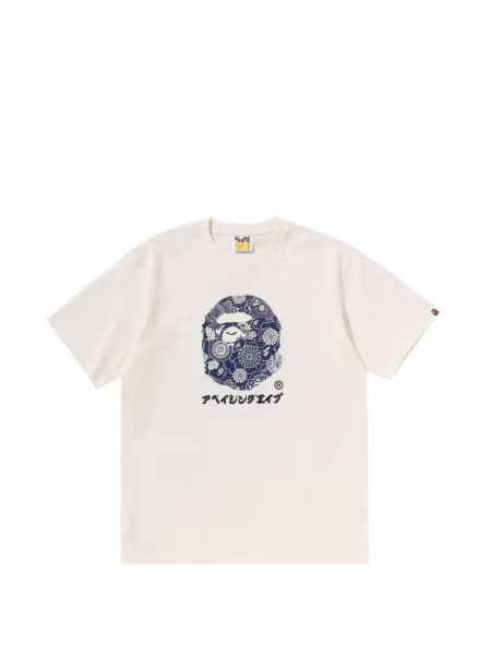 Gėlėtas raštuotas grafiniai marškinėliai A Bathing Ape®