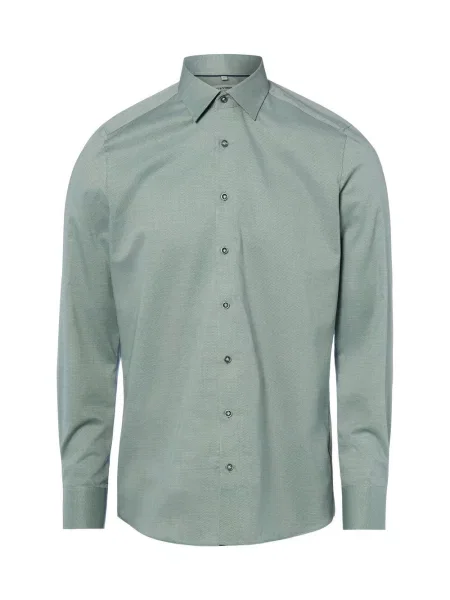 Olymp Level Five Koszula łatwa w prasowaniu Mężczyźni Slim Fit 39 zielony
