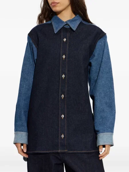 Cămașă de blugi Off-white cu imagine alb