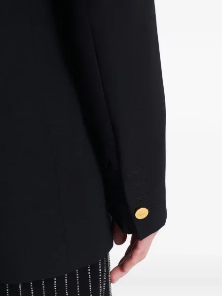 Geacă Balmain de lână negru