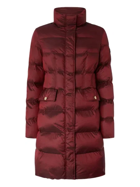 Pikowany płaszcz Pinko czerwony