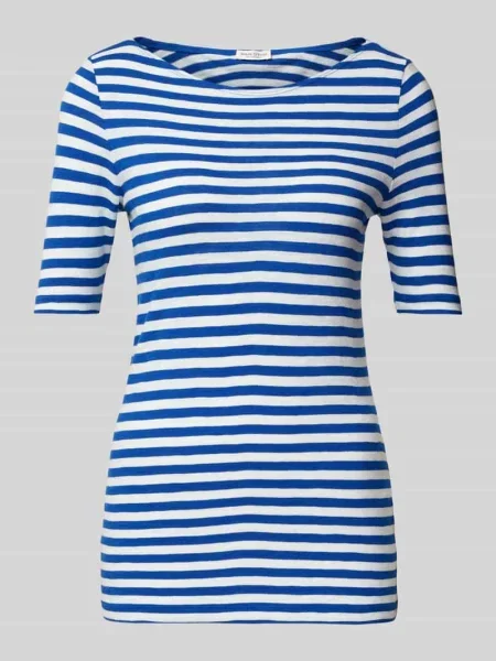 T-shirt o kroju regular fit z czystej bawełny Marc O'polo niebieska