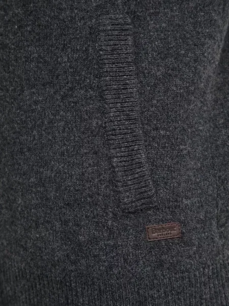 Шерстяной кардиган Barbour серый