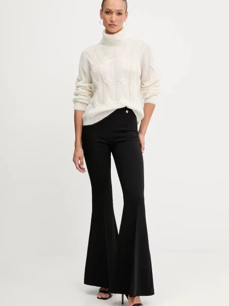 Светр з домішкою вовни Liu Jo гольф бежевий