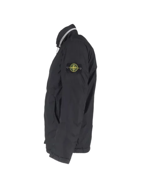 Яке Stone Island на райета с качулка камъни черно
