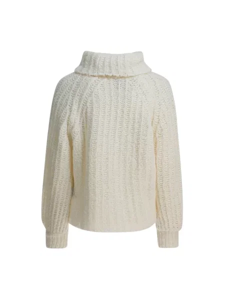 Sweter z golfem Rakki chunky biały