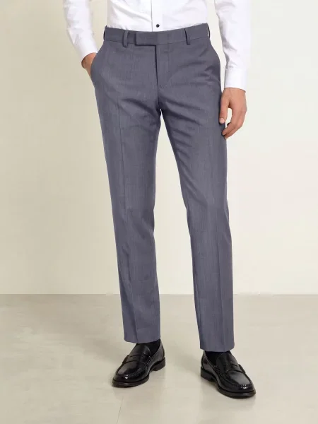 Boss Oblekové Kalhoty Genius Slim Fit open blue modré
