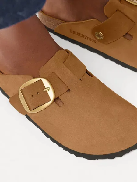 Кожаные мюли Birkenstock с пряжкой