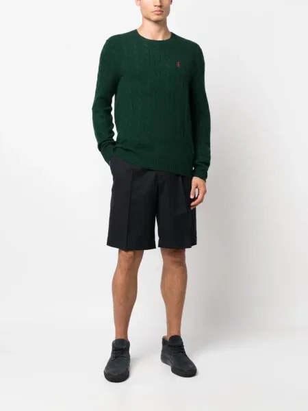 Vlněný svetr Polo Ralph Lauren s výšivkou zelený