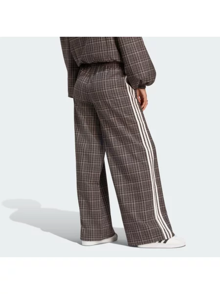 SPORTOVNÍ KALHOTY LOOSE CHECK hnědé