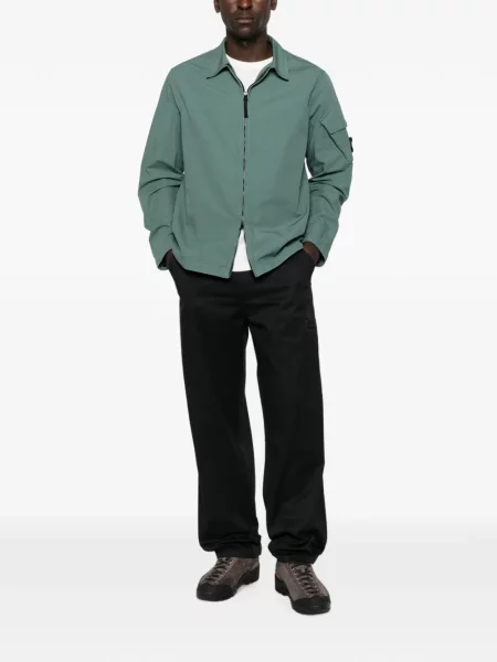 Geacă cămașă Stone Island cu strasuri verde