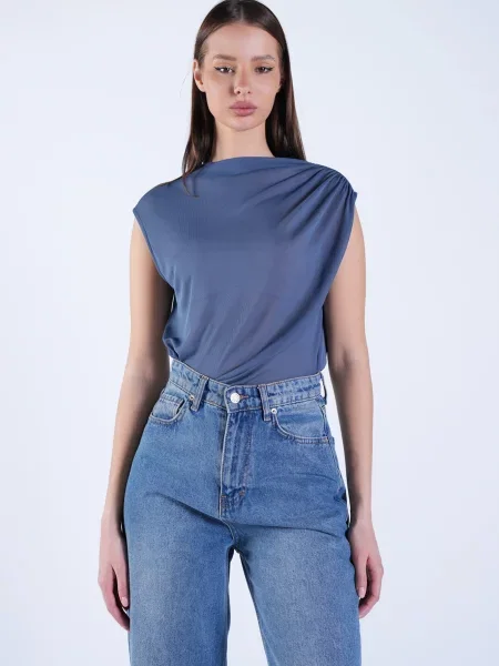 Trend Alaçatı Stili Bluză regal albastru
