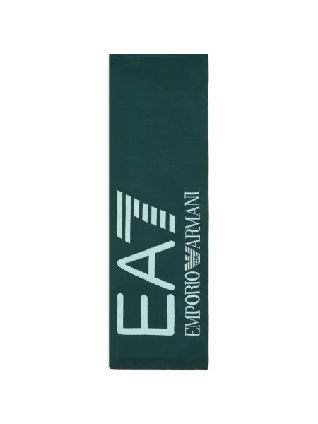 Fular Ea7 Emporio Armani cu autograf verde