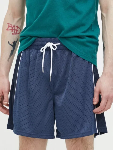 Къс панталон Abercrombie & Fitch синьо