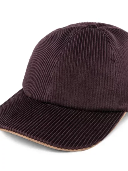 Șapcă Eleventy de catifea cord violet