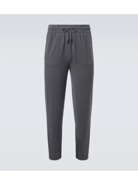 Kašmírové tepláky Loro Piana šedé