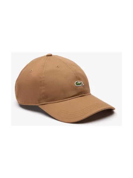 Czapka z daszkiem Lacoste cookie brązowa