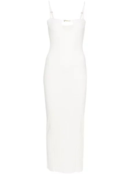 Rochie midi Jacquemus până la genunchi de costum alb