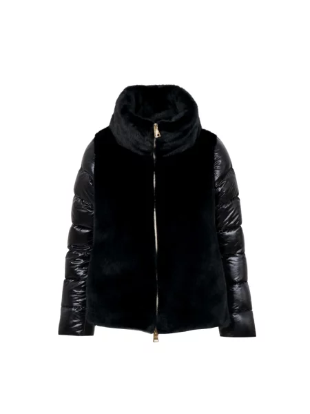 Pikowana kurtka puchowa Herno czarna