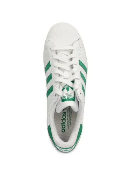 Geacă Adidas cu șireturi cu dungi cu platformă alb
