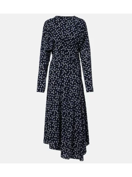 Maksi obleka Proenza Schouler s cvetličnim vzorcem modra