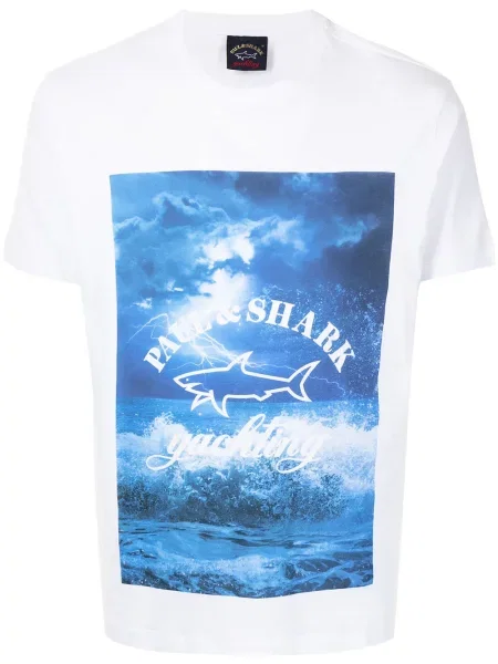 Μικρός μπλούζα Paul & Shark με σχέδιο λευκό