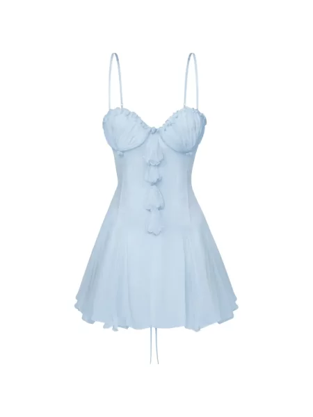 Rochie Stolen Stores cu volane albastru