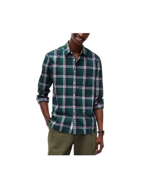 Koszula Tommy Hilfiger w kratę zielona