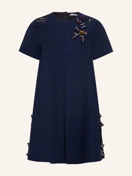 Dolce & Gabbana Šaty tmavě modrá / neonově červená bílá