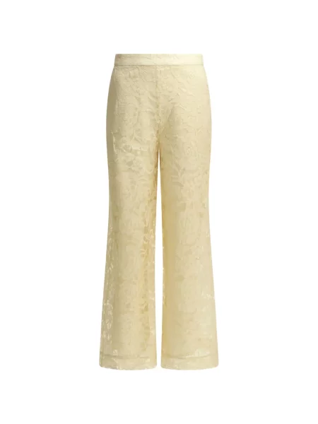Pantaloni Zimmermann cu model floral din dantelă