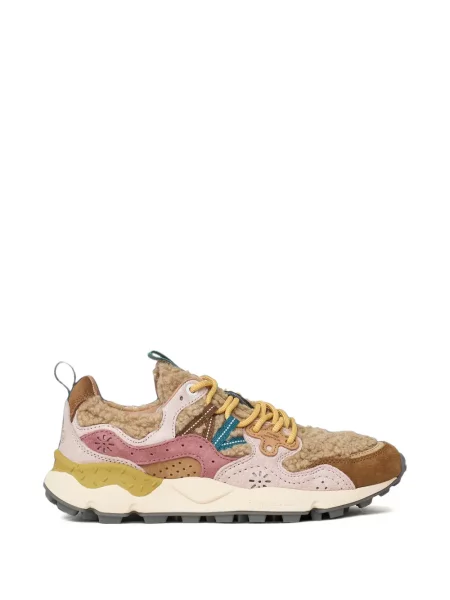 Sneakerși Flower Mountain din piele de căprioară cu model floral