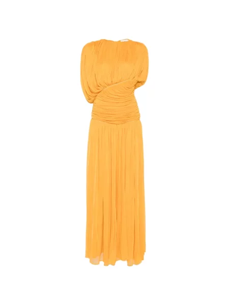 Rochie maxi Tove cu volane galben