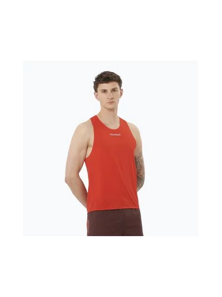 Бігова майка Salomon S/Lab Speed Singlet flaming red червона