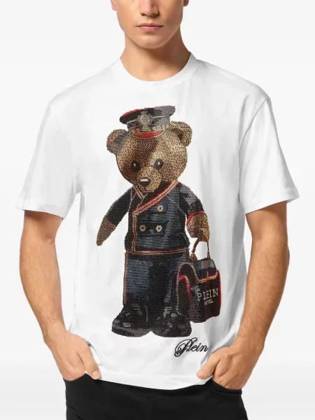 Tricou Philipp Plein teddy alb
