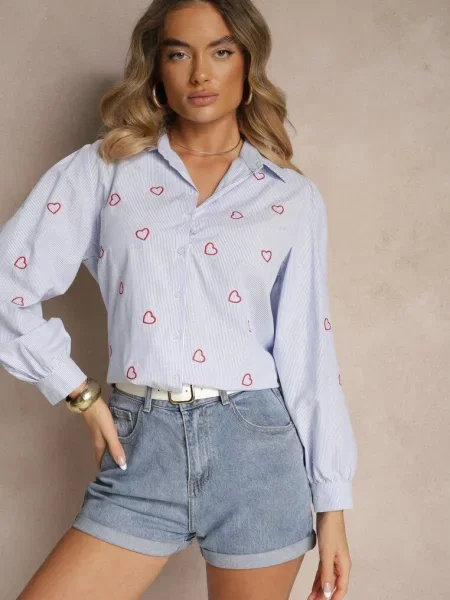 Cămașă Dovelira Albastră cu roșu