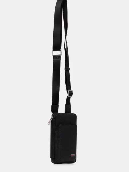 Torba na ramię z aplikacją z logo Tommy Hilfiger czarna
