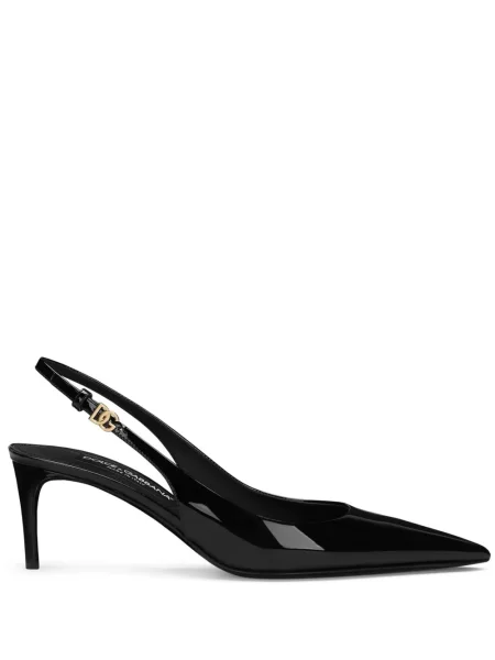 Pantofi cu toc Dolce & Gabbana cu cataramă slingback negru