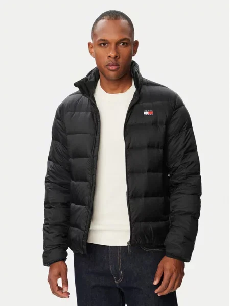 Tommy Jeans Geacă din puf negru