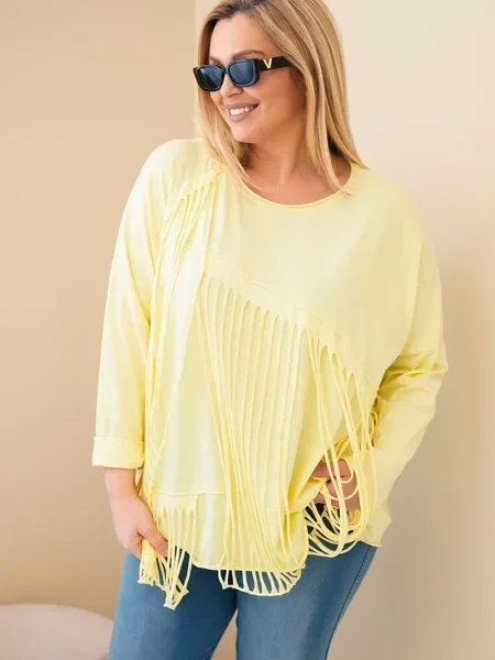 Блуза Kesi с ресни синьо