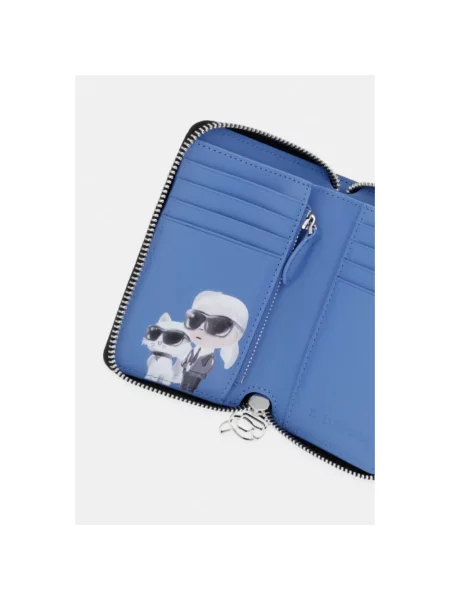 Karl Lagerfeld portfel z imitacji skóry IKON czarny