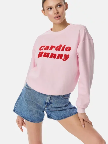 Cardio Bunny Mikina RETRO LOGO' pink